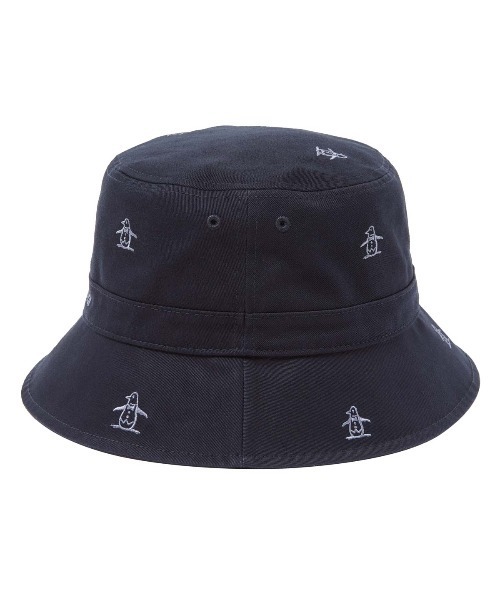 MUNSINGWEAR(マンシングウェア)の「コットンツイルペンギン飛び柄刺しゅうバケットハット(ハット・メンズ・ベージュ/ネイビー/ホワイト・L/M)」の11枚目の写真