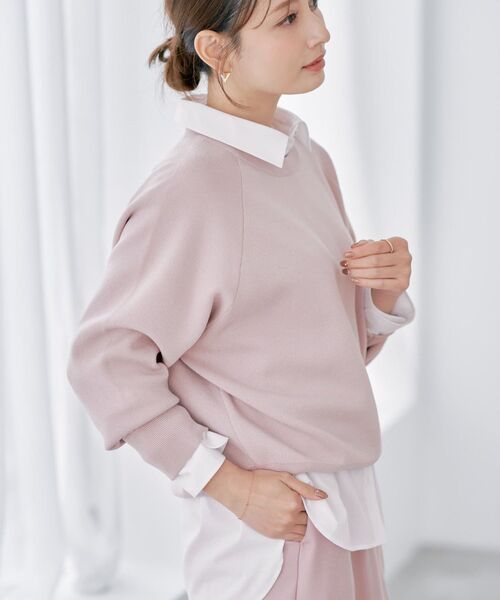 COHINA（コヒナ）の「スムースニットプルオーバー 【低身長・小柄女性】（ニット/セーター・レディース・ホワイト/ネイビー/ブルー/ピンク・ONE SIZE）」の15枚目の写真