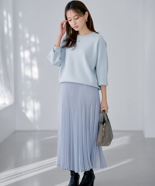 COHINA（コヒナ）の「スムースニットプルオーバー 【低身長・小柄女性】（ニット/セーター・レディース・ホワイト/ネイビー/ブルー/ピンク・ONE SIZE）」の20枚目の写真