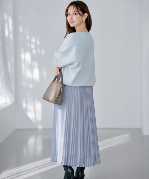 COHINA（コヒナ）の「スムースニットプルオーバー 【低身長・小柄女性】（ニット/セーター・レディース・ホワイト/ネイビー/ブルー/ピンク・ONE SIZE）」の21枚目の写真