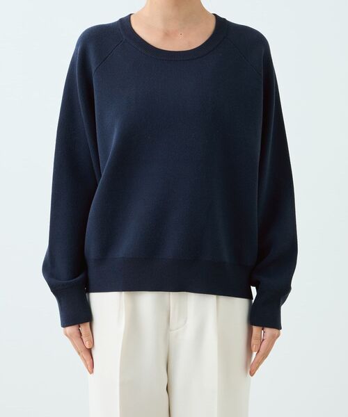 COHINA（コヒナ）の「スムースニットプルオーバー 【低身長・小柄女性】（ニット/セーター・レディース・ホワイト/ネイビー/ブルー/ピンク・ONE SIZE）」の5枚目の写真