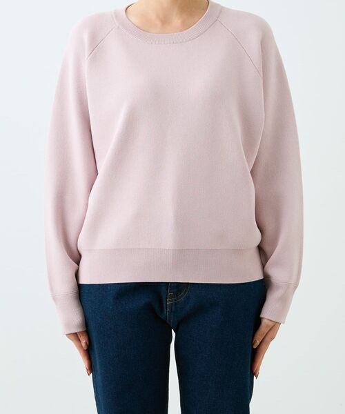 COHINA（コヒナ）の「スムースニットプルオーバー 【低身長・小柄女性】（ニット/セーター・レディース・ホワイト/ネイビー/ブルー/ピンク・ONE SIZE）」の6枚目の写真