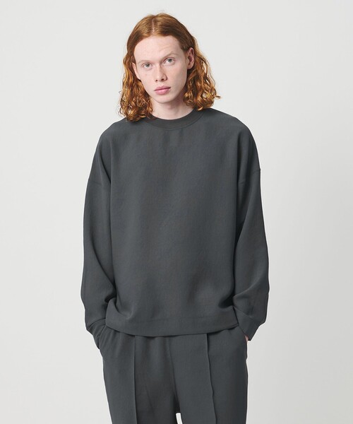 UNITED ARROWS & SONS by DAISUKE OBANA（ユナイテッドアローズアンドサンズバイダイスケオバナ）の「＜D.O UNITED ARROWS BY DAISUKE OBANA＞Ⅰ COL SETIN/LS CREW 26SS/ロングスリーブTシャツ（Tシャツ/カットソー・メンズ・グレー系・S/L/XL/M）」の2枚目の写真