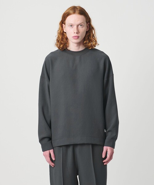 UNITED ARROWS & SONS by DAISUKE OBANA（ユナイテッドアローズアンドサンズバイダイスケオバナ）の「＜D.O UNITED ARROWS BY DAISUKE OBANA＞Ⅰ COL SETIN/LS CREW 26SS/ロングスリーブTシャツ（Tシャツ/カットソー・メンズ・グレー系・S/L/XL/M）」の5枚目の写真