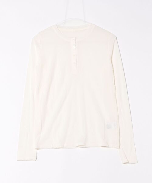 gossara(ゴサラ)の「【1枚持っておきたい】パワーネットレイヤードヘンリープルオーバー(Tシャツ/カットソー・レディース・Off White/ブラック・FREE)」の7枚目の写真