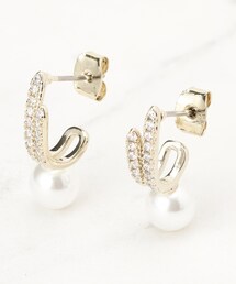 ビジューフェイクパールピアス