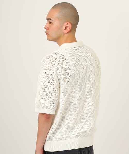 atmos(アトモス)の「atmos Diamond Mesh Openwork Knit / アトモス ダイアモンド メッシュ オープンワーク ニット(ニット/セーター・メンズ・ホワイト/ライトグリーン/ブラック・M/L/XL)」の21枚目の写真