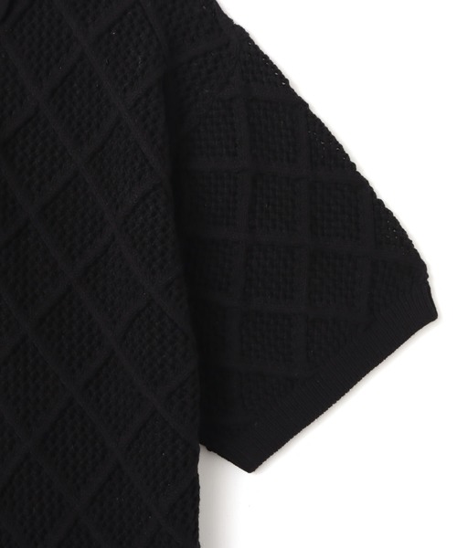 atmos(アトモス)の「atmos Diamond Mesh Openwork Knit / アトモス ダイアモンド メッシュ オープンワーク ニット(ニット/セーター・メンズ・ホワイト/ライトグリーン/ブラック・M/L/XL)」の6枚目の写真