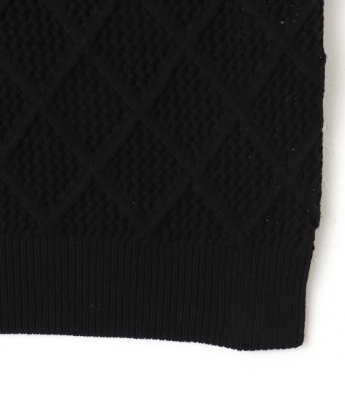 atmos(アトモス)の「atmos Diamond Mesh Openwork Knit / アトモス ダイアモンド メッシュ オープンワーク ニット(ニット/セーター・メンズ・ホワイト/ライトグリーン/ブラック・M/L/XL)」の7枚目の写真