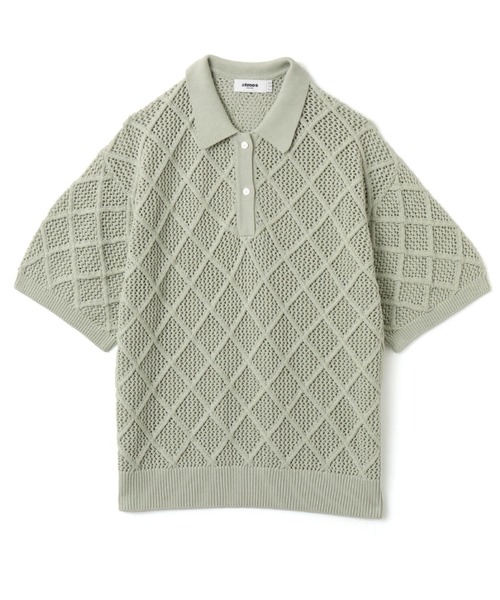 atmos(アトモス)の「atmos Diamond Mesh Openwork Knit / アトモス ダイアモンド メッシュ オープンワーク ニット(ニット/セーター・メンズ・ホワイト/ライトグリーン/ブラック・M/L/XL)」の11枚目の写真