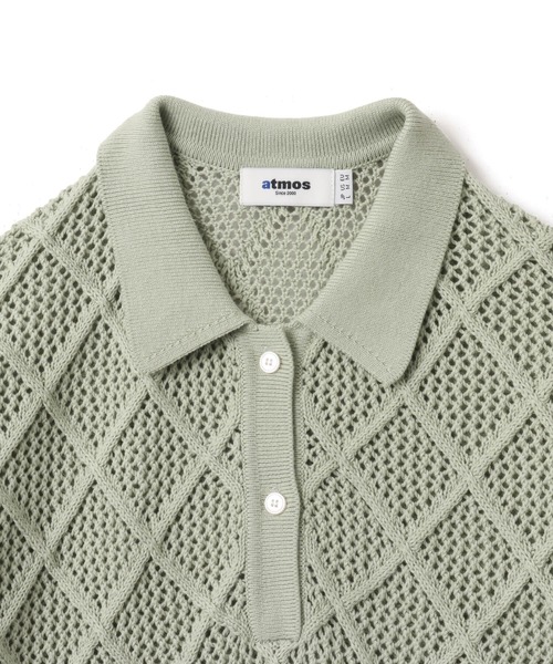 atmos(アトモス)の「atmos Diamond Mesh Openwork Knit / アトモス ダイアモンド メッシュ オープンワーク ニット(ニット/セーター・メンズ・ホワイト/ライトグリーン/ブラック・M/L/XL)」の10枚目の写真