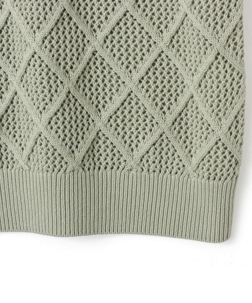 atmos(アトモス)の「atmos Diamond Mesh Openwork Knit / アトモス ダイアモンド メッシュ オープンワーク ニット(ニット/セーター・メンズ・ホワイト/ライトグリーン/ブラック・M/L/XL)」の13枚目の写真