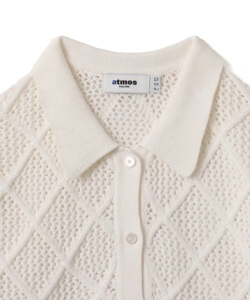 atmos(アトモス)の「atmos Diamond Mesh Openwork Knit / アトモス ダイアモンド メッシュ オープンワーク ニット(ニット/セーター・メンズ・ホワイト/ライトグリーン/ブラック・M/L/XL)」の16枚目の写真