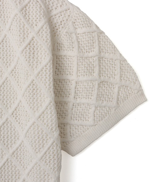 atmos(アトモス)の「atmos Diamond Mesh Openwork Knit / アトモス ダイアモンド メッシュ オープンワーク ニット(ニット/セーター・メンズ・ホワイト/ライトグリーン/ブラック・M/L/XL)」の18枚目の写真