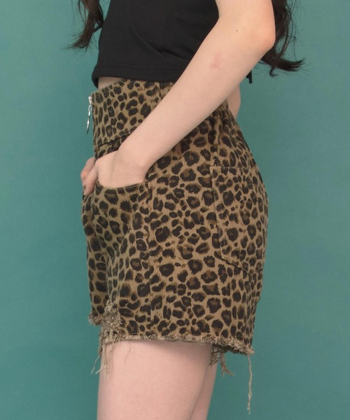 ANAP GｉRL（アナップガール）の「ハイウエストリングジップクラッシュショートパンツ（その他パンツ・キッズ・ブルー/ブラック/ベージュ・XS/S/M）」の11枚目の写真