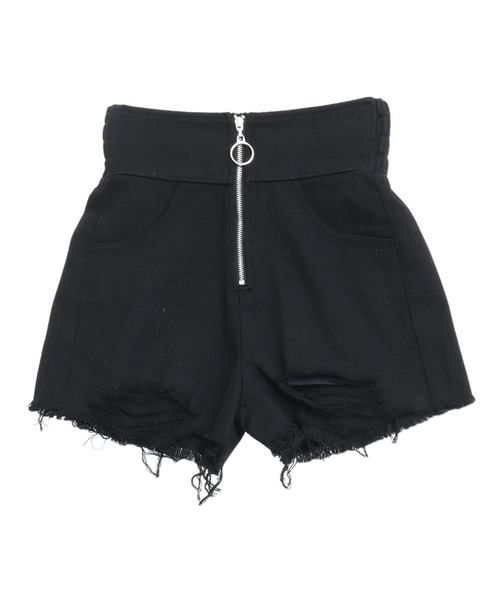 ANAP GｉRL（アナップガール）の「ハイウエストリングジップクラッシュショートパンツ（その他パンツ・キッズ・ブルー/ブラック/ベージュ・XS/S/M）」の21枚目の写真