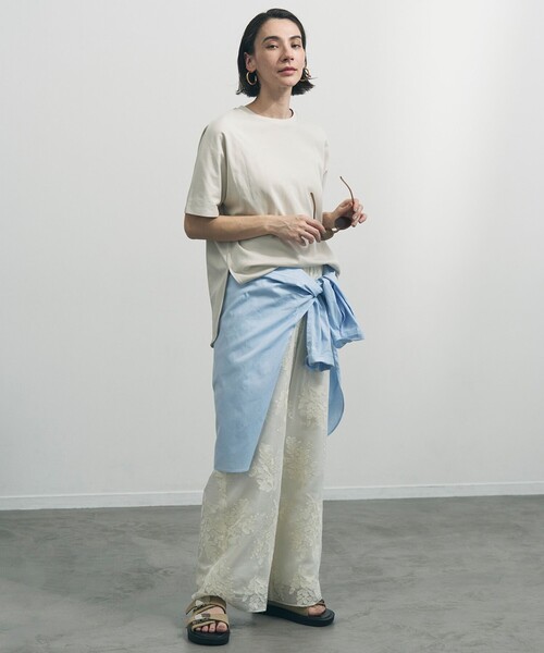 UNFILO(アンフィーロ)の「【ウエストゴム】ボタニカル エンブロイダリー パンツ(その他パンツ・レディース・ブラック系/アイボリー系・X-SMALL/MEDIUM/LARGE/SMALL)」の10枚目の写真