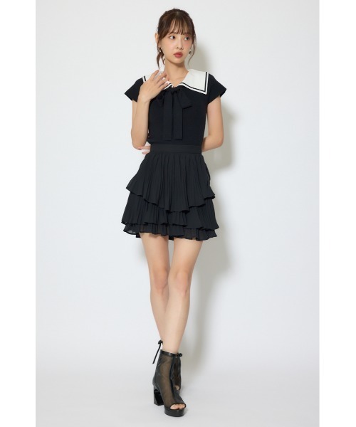rienda（リエンダ）の「セーラーカラーデザインニットトップス 春服（ニット/セーター・レディース・イエロー/ブラック/マルチ・FREE）」の8枚目の写真