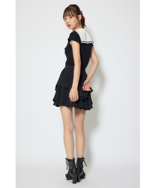 rienda（リエンダ）の「セーラーカラーデザインニットトップス 春服（ニット/セーター・レディース・イエロー/ブラック/マルチ・FREE）」の9枚目の写真