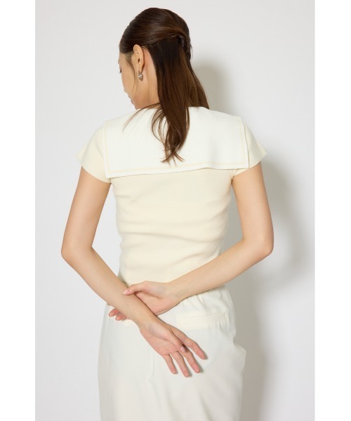 rienda（リエンダ）の「セーラーカラーデザインニットトップス 春服（ニット/セーター・レディース・イエロー/ブラック/マルチ・FREE）」の15枚目の写真