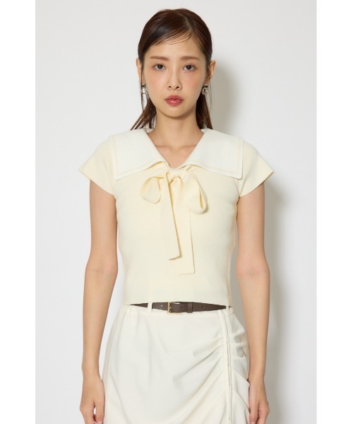 rienda（リエンダ）の「セーラーカラーデザインニットトップス 春服（ニット/セーター・レディース・イエロー/ブラック/マルチ・FREE）」の18枚目の写真