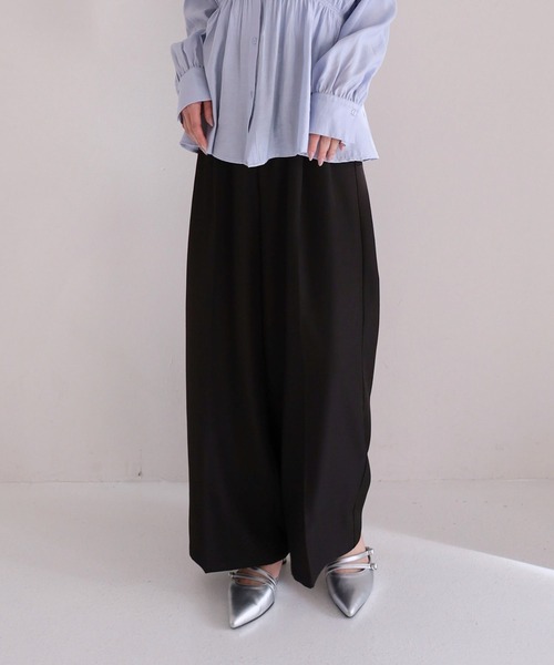 archives(アルシーヴ)の「【ONかわ】ウォッシャブルベルト付きスラックス(スラックス・レディース・グレー/ブラック/ベージュ・SMALL/MEDIUM)」の2枚目の写真