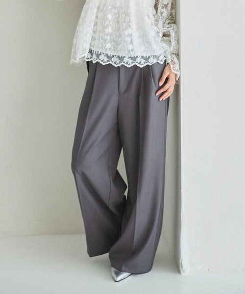 archives(アルシーヴ)の「【ONかわ】ウォッシャブルベルト付きスラックス(スラックス・レディース・グレー/ブラック/ベージュ・SMALL/MEDIUM)」の11枚目の写真