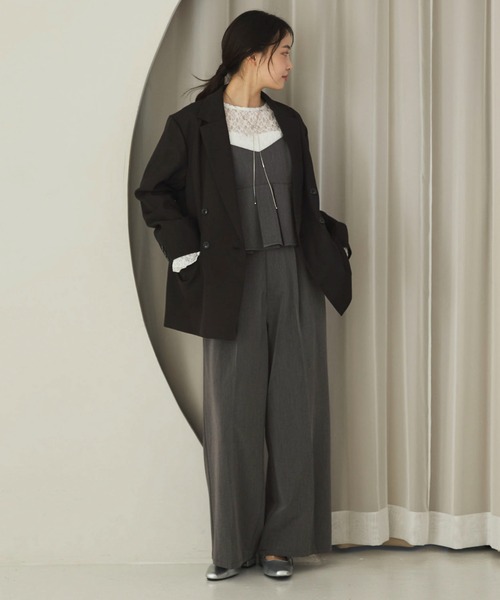 archives(アルシーヴ)の「【ONかわ】ウォッシャブルベルト付きスラックス(スラックス・レディース・グレー/ブラック/ベージュ・SMALL/MEDIUM)」の16枚目の写真