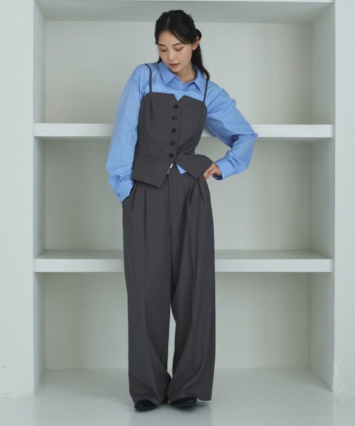 archives(アルシーヴ)の「【ONかわ】ウォッシャブルベルト付きスラックス(スラックス・レディース・グレー/ブラック/ベージュ・SMALL/MEDIUM)」の15枚目の写真