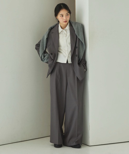 archives(アルシーヴ)の「【ONかわ】ウォッシャブルベルト付きスラックス(スラックス・レディース・グレー/ブラック/ベージュ・SMALL/MEDIUM)」の9枚目の写真