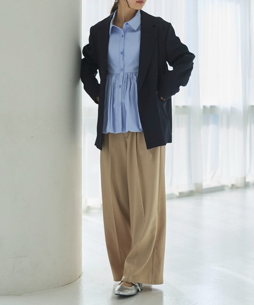 archives(アルシーヴ)の「【ONかわ】ウォッシャブルベルト付きスラックス(スラックス・レディース・グレー/ブラック/ベージュ・SMALL/MEDIUM)」の21枚目の写真