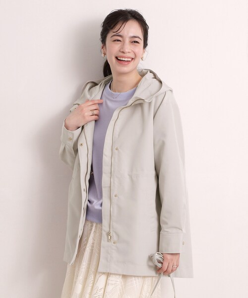 ITS'DEMO（イッツデモ）の「撥水・花粉防止ミディアム丈マウンテンパーカー（その他アウター・レディース・アイボリー/ライトグレー/ライトベージュ・00）」の3枚目の写真