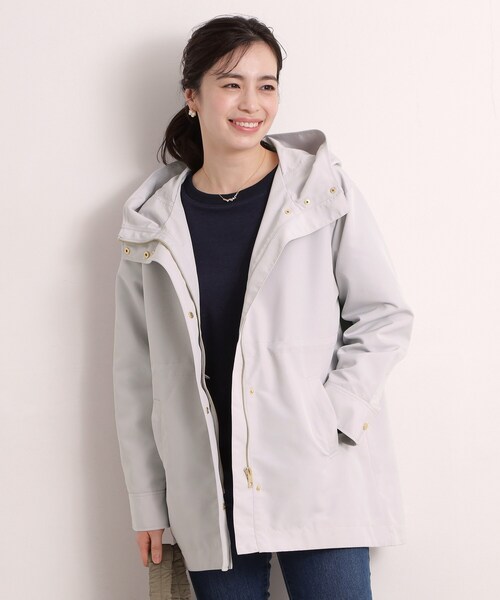 ITS'DEMO（イッツデモ）の「撥水・花粉防止ミディアム丈マウンテンパーカー（その他アウター・レディース・アイボリー/ライトグレー/ライトベージュ・00）」の2枚目の写真