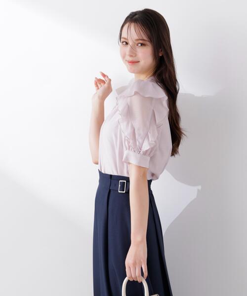 PROPORTION BODY DRESSING（プロポーションボディドレッシング）の「フリルスリーブタックブラウス / 1216110301（シャツ/ブラウス・レディース・ブラック/ピンク/グレー・MEDIUM/SMALL）」の6枚目の写真