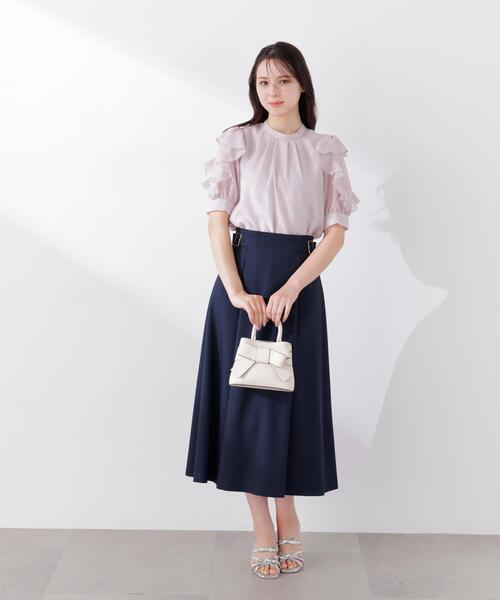 PROPORTION BODY DRESSING（プロポーションボディドレッシング）の「フリルスリーブタックブラウス / 1216110301（シャツ/ブラウス・レディース・ブラック/ピンク/グレー・MEDIUM/SMALL）」の7枚目の写真