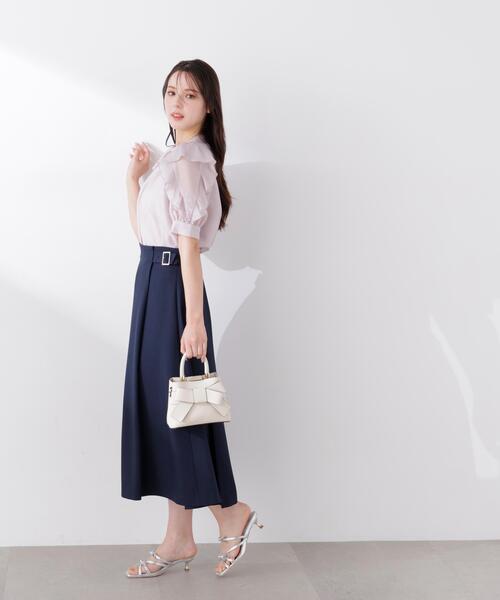 PROPORTION BODY DRESSING（プロポーションボディドレッシング）の「フリルスリーブタックブラウス / 1216110301（シャツ/ブラウス・レディース・ブラック/ピンク/グレー・MEDIUM/SMALL）」の10枚目の写真