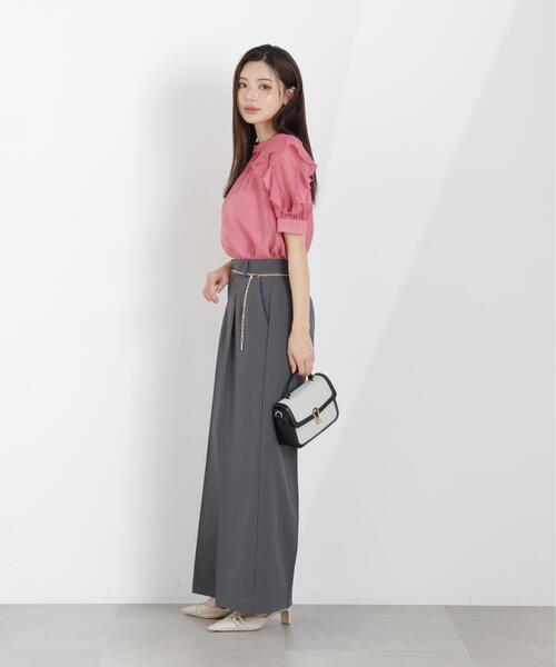 PROPORTION BODY DRESSING（プロポーションボディドレッシング）の「フリルスリーブタックブラウス / 1216110301（シャツ/ブラウス・レディース・ブラック/ピンク/グレー・MEDIUM/SMALL）」の18枚目の写真