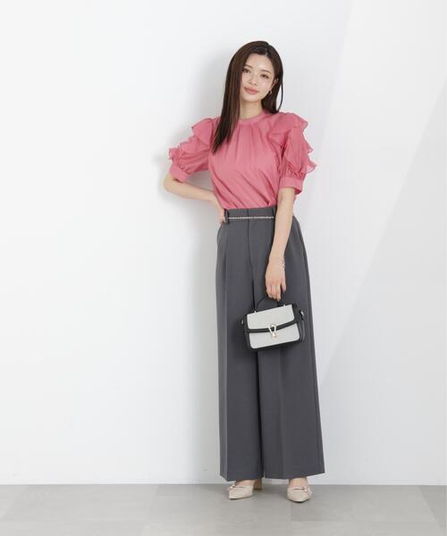PROPORTION BODY DRESSING（プロポーションボディドレッシング）の「フリルスリーブタックブラウス / 1216110301（シャツ/ブラウス・レディース・ブラック/ピンク/グレー・MEDIUM/SMALL）」の20枚目の写真