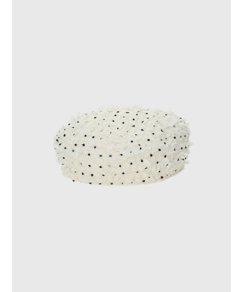 EIMY ISTOIRE（エイミーイストワール）の「ドットベレー帽（ハンチング/ベレー帽・レディース・ホワイト/ブラック・F）」の7枚目の写真
