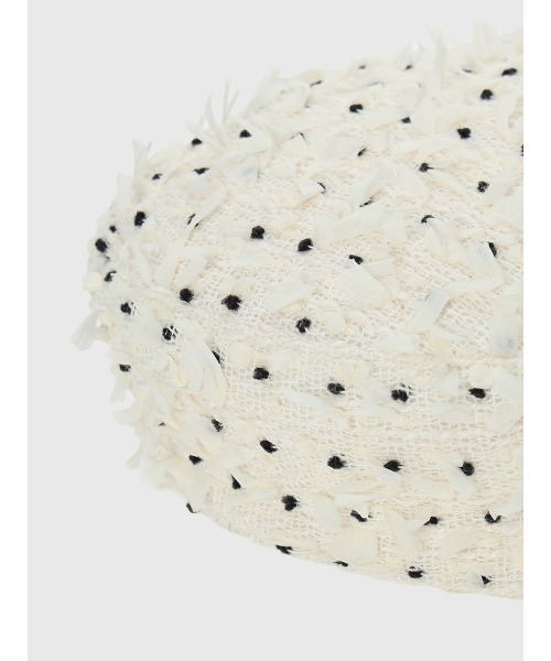 EIMY ISTOIRE（エイミーイストワール）の「ドットベレー帽（ハンチング/ベレー帽・レディース・ホワイト/ブラック・F）」の10枚目の写真