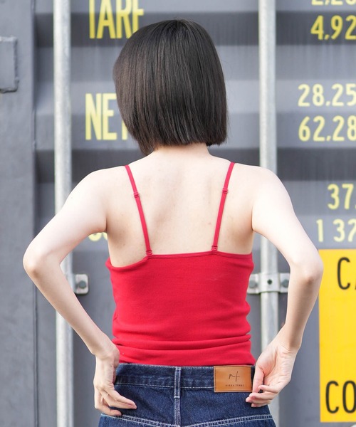 NEW ERA(ニューエラ)の「NEW ERA/ニューエラ レディース キャミソール WS RIB CAMISOLE(タンクトップ・レディース・ブラック/レッド・M/S)」の10枚目の写真