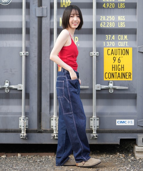 NEW ERA(ニューエラ)の「NEW ERA/ニューエラ レディース キャミソール WS RIB CAMISOLE(タンクトップ・レディース・ブラック/レッド・M/S)」の13枚目の写真