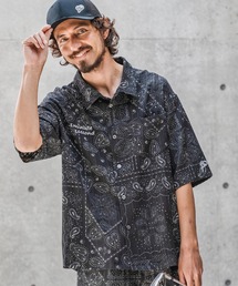 1minute 1second（ワンミニットワンセカンド）の「mhs2564-bandana print shrink shirt シャツ(1M26N150)（シャツ/ブラウス）」