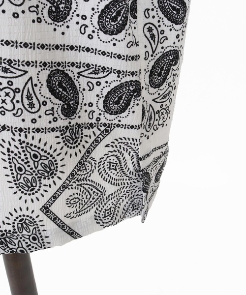 1minute 1second（ワンミニットワンセカンド）の「mhs2564-bandana print shrink shirt シャツ(1M26N150)（シャツ/ブラウス・メンズ・ブルー/ブラック/ホワイト・M/S/XL/L）」の12枚目の写真
