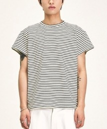 LA MER MA MAISON（ラメルマメゾン）の「LA MER MA MAISON／ボーダーCAPスリーブ（Tシャツ/カットソー）」