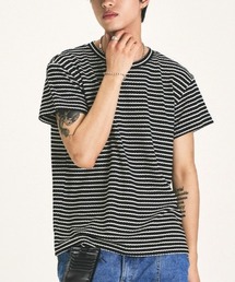 LA MER MA MAISON（ラメルマメゾン）の「LA MER MA MAISON／ボーダーCAPスリーブ（Tシャツ/カットソー）」