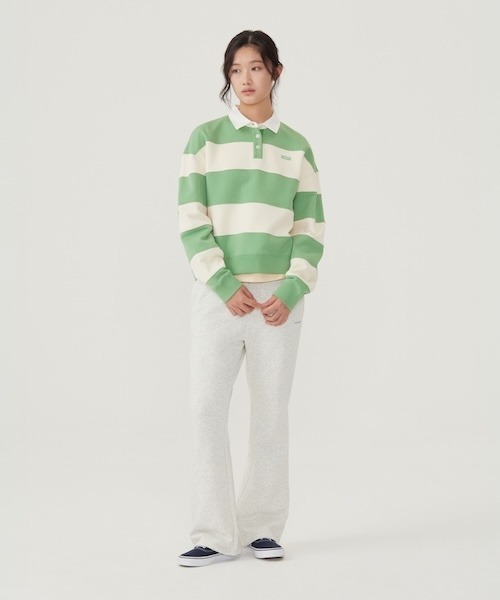COVERNAT（カバーナット）の「WOMEN RUGBY SWEATSHIRT（スウェット・レディース・グリーン/イエロー系その他/ヘザーグレー・MEDIUM/SMALL）」の5枚目の写真