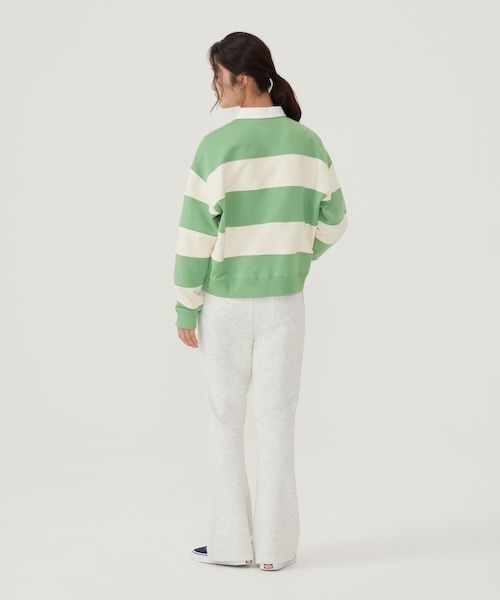 COVERNAT（カバーナット）の「WOMEN RUGBY SWEATSHIRT（スウェット・レディース・グリーン/イエロー系その他/ヘザーグレー・MEDIUM/SMALL）」の6枚目の写真