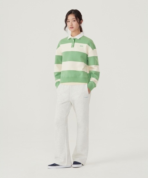 COVERNAT（カバーナット）の「WOMEN RUGBY SWEATSHIRT（スウェット・レディース・グリーン/イエロー系その他/ヘザーグレー・MEDIUM/SMALL）」の4枚目の写真