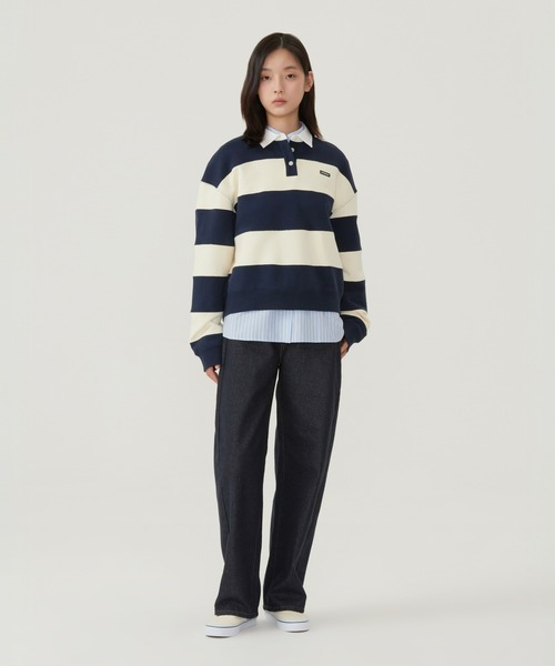 COVERNAT（カバーナット）の「WOMEN RUGBY SWEATSHIRT（スウェット・レディース・グリーン/イエロー系その他/ヘザーグレー・MEDIUM/SMALL）」の14枚目の写真